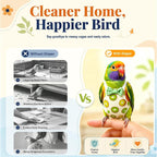 3 Pcs Reusable Bird Diaper Flight Suit with Leash Diaper Pads (Mix) - Image 3