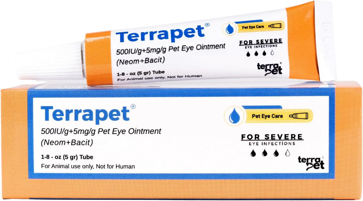 VivaElixir Terrapet Pet Eye Care Ointment front view packaging for animal infection treatment