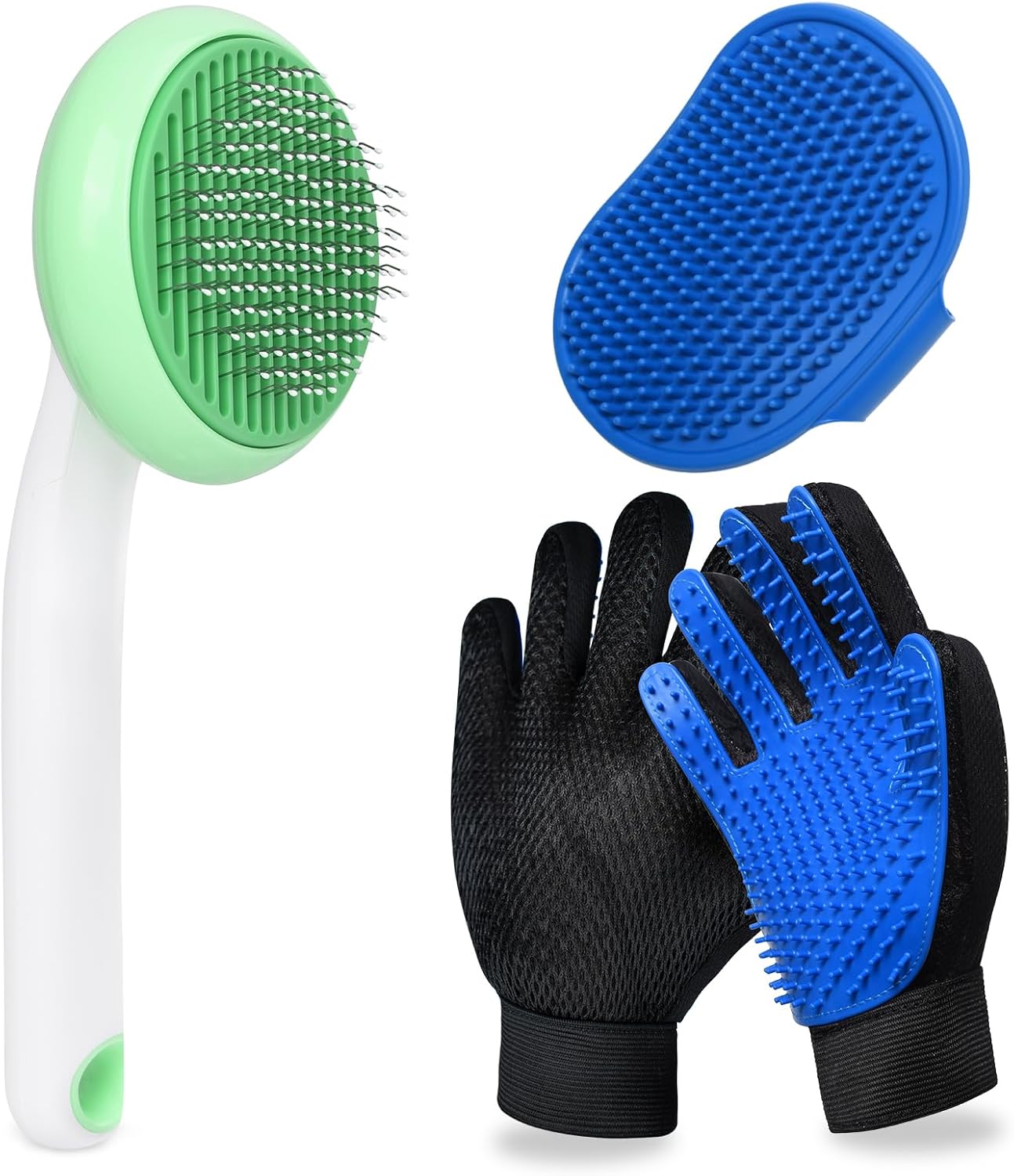 Gjease grooming glove being used to clean car upholstery