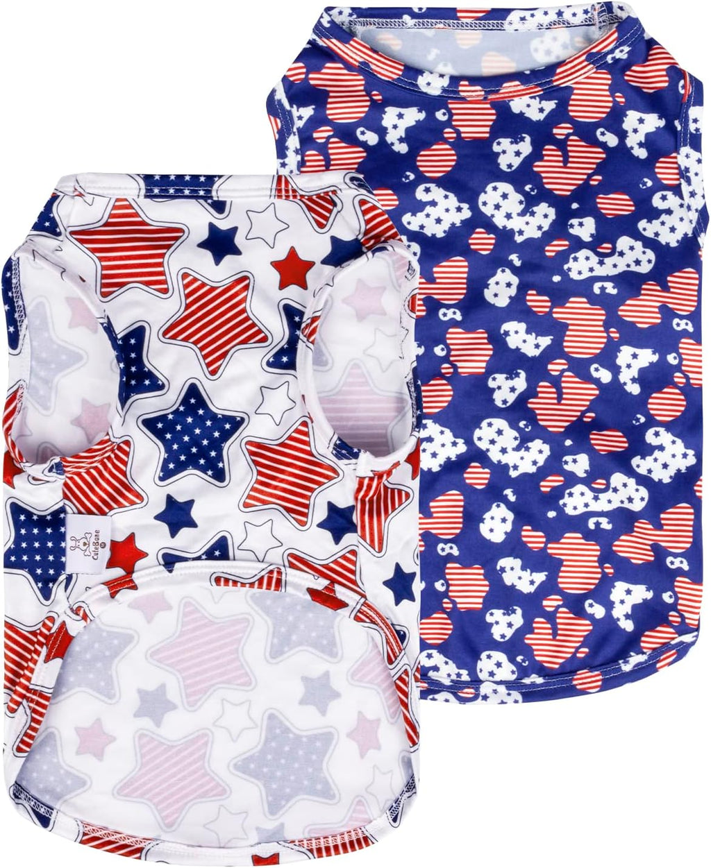 CuteBone dog shirts 2-pack front view for small puppies