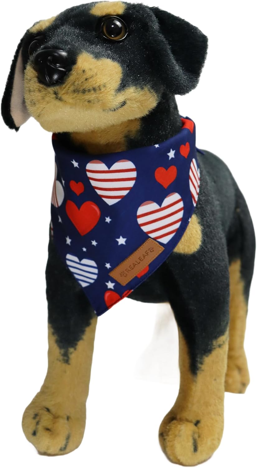 Realeaf festive holiday pet scarf with durable handmade exquisite sewing details