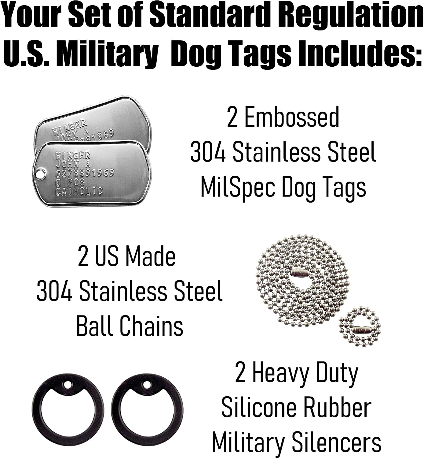 Tag-Z Custom Image Edition dog tags displaying full color printed graphics on the reverse side.