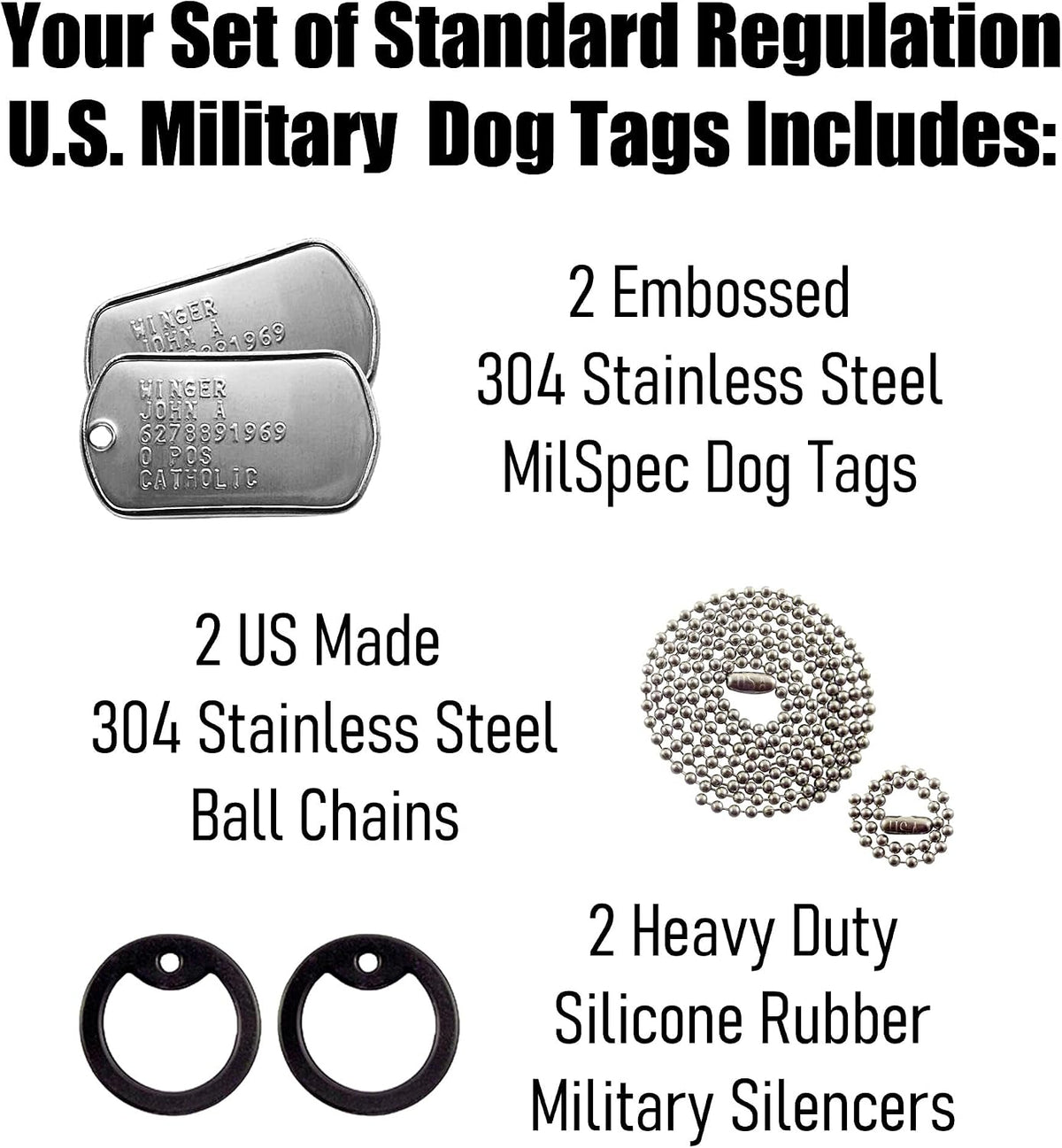 Tag-Z Custom Image Edition dog tags displaying full color printed graphics on the reverse side.