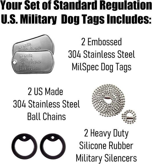 Tag-Z Custom Image Edition dog tags displaying full color printed graphics on the reverse side.