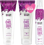 Not Your Mothers Curl Talk trio pack front view showcasing cream gel and mousse for curly hair care