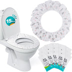 RAINFLOW Portable Toilet Mat front view of packaging for public restroom protection
