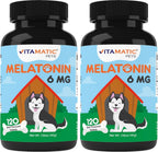 Authentic Vitamatic pets melatonin container imported from United States for Indian pet care.