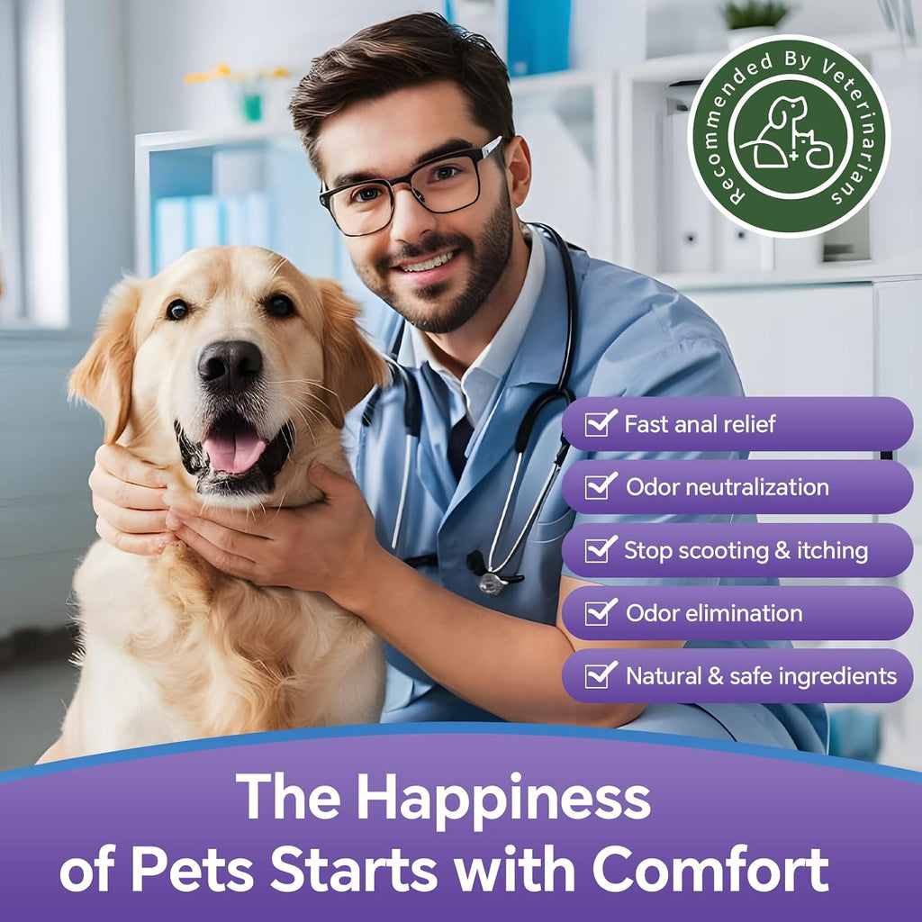 Pet soothing spray bottle showing hypochlorous acid ingredients list