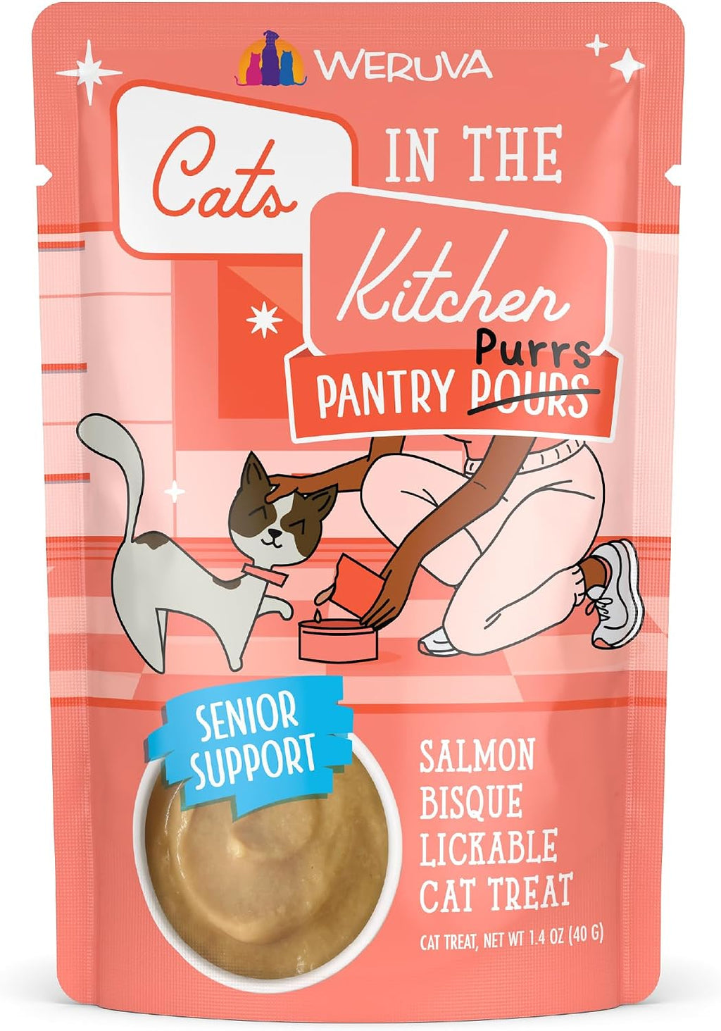 Weruva Cats in the Kitchen Pantry Pours, Chicken and Pumpkin Bisque with Senior Support, 1.4oz Pouch, Pack of 12 - Image 15