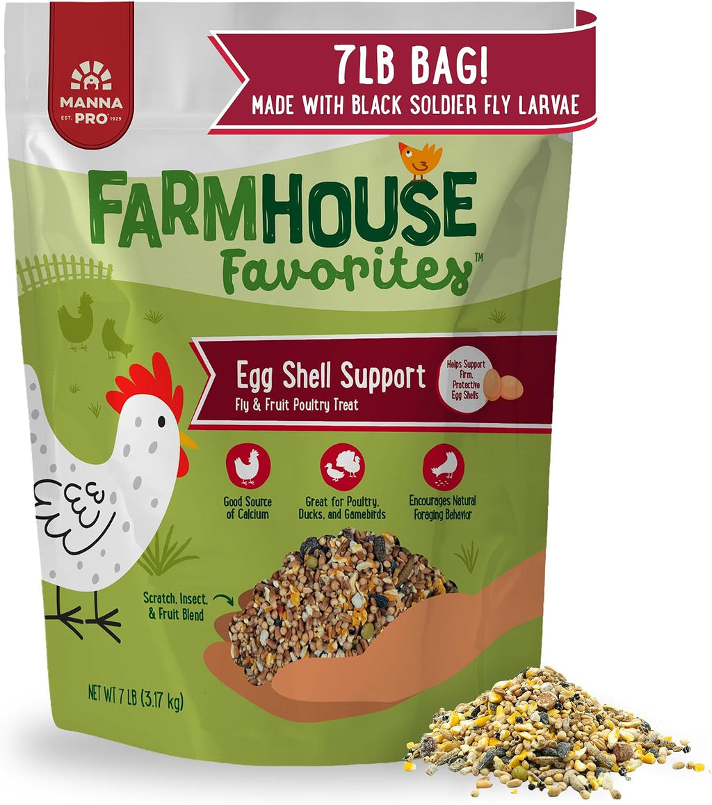 Manna Pro Farmhouse Favorites Fly & Fruit Feather Support Poultry Treat, Duck Treat, Gamebirds, Scratch, Insect & Fruit Blend with Zinc, Biotin & Omega-3s, 7 lb - Image 12