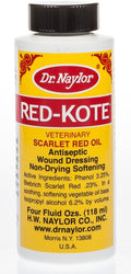 Dr. Naylor Red-Kote Dauber 4 Ounce bottle front view livestock antiseptic wound dressing