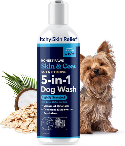 Honest Paws Dog Shampoo and Conditioner - Premium Dog Wash for Allergies and Dry, Itchy, Moisturizing for Sensitive Skin - Sulfate Free, Plant Based, All Natural -16 Fl Oz - Image 10