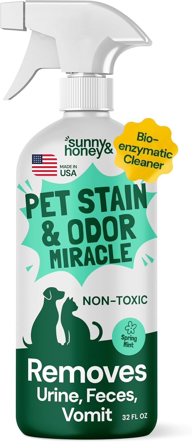 Sunny & Honey Oxy Pet Stain and Odor Eliminator - Oxygen Powered Carpet Cleaner Spray and Upholstery Cleaner - Pet Stain Remover for Rugs, Couches and Mattresses - Unscented (32 fl oz) - Image 12