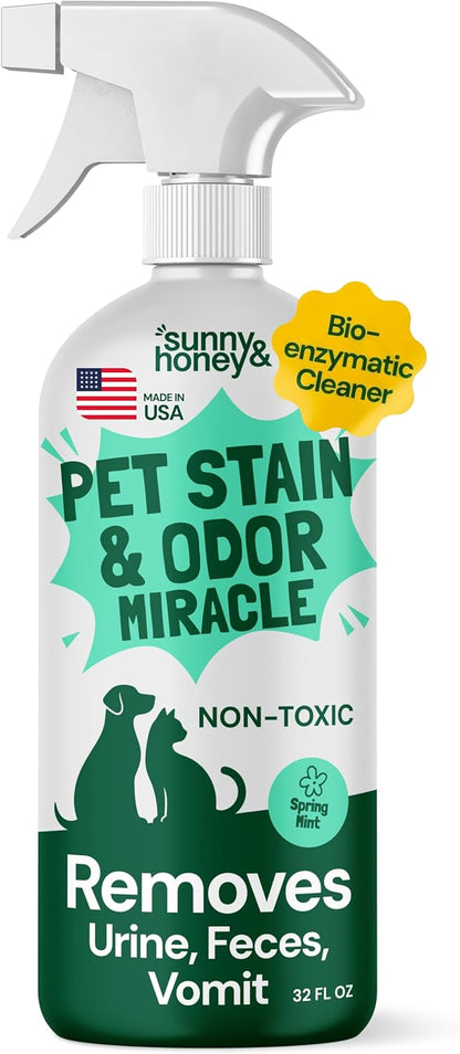 Sunny & Honey Oxy Pet Stain and Odor Eliminator - Oxygen Powered Carpet Cleaner Spray and Upholstery Cleaner - Pet Stain Remover for Rugs, Couches and Mattresses - Unscented (32 fl oz) - Image 12
