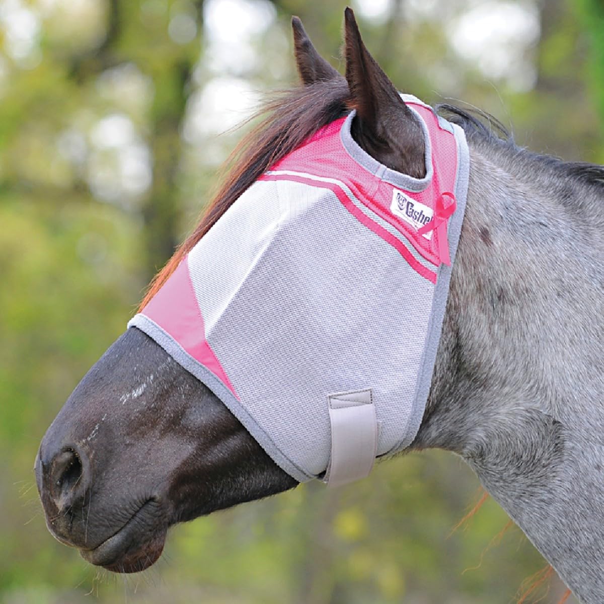 Cashel Crusader Standard Fly Mask No Ears or Nose,Gray,Horse - Image 11