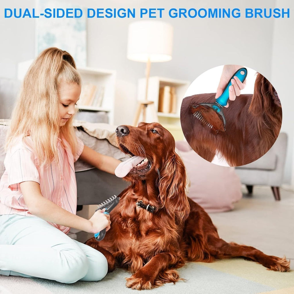 Sodknow pet grooming kit for detangling and shedding removal