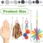Quozuo bird cage hanging bell and plastic chain toy close up