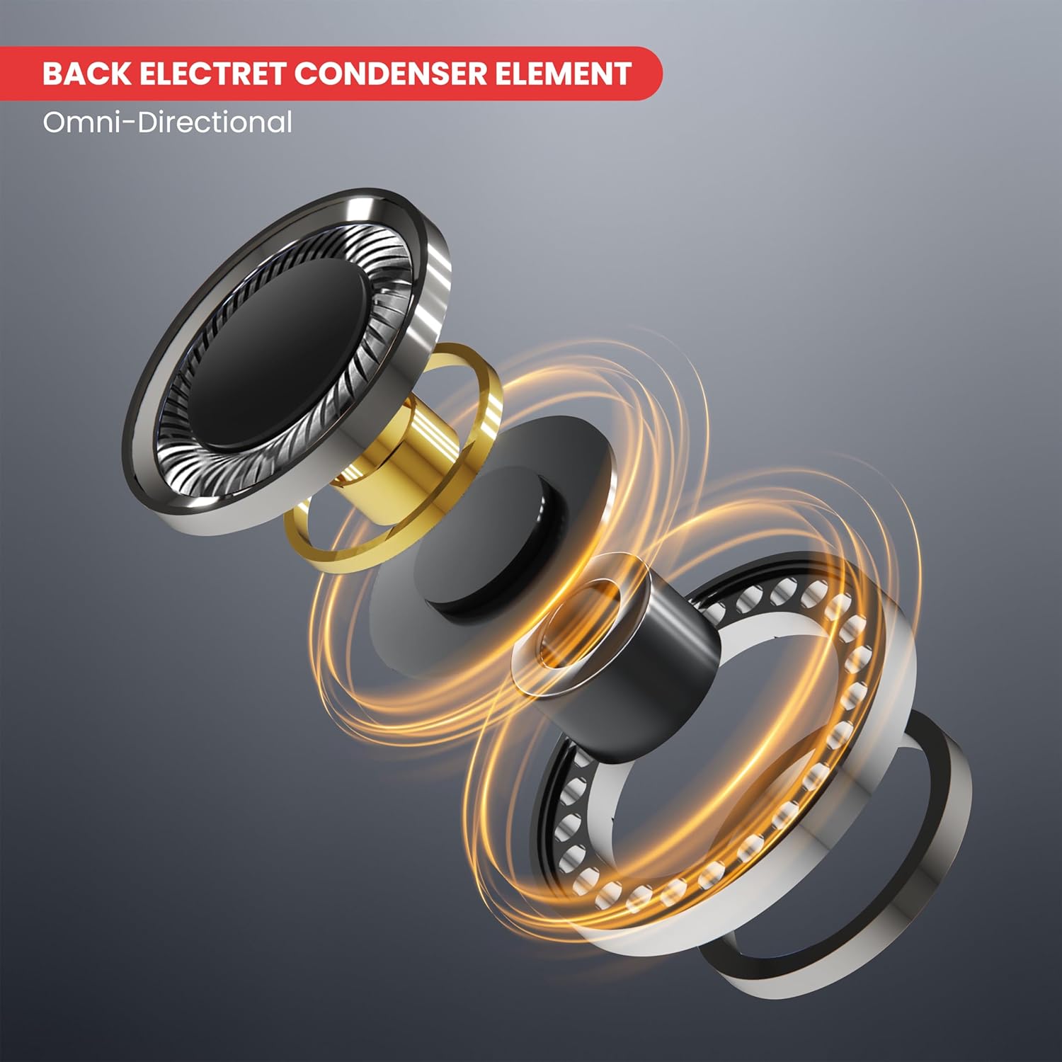 Side perspective of the flexible skin tone ear hook structure designed for maximum user comfort.