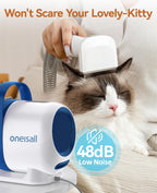 Oneisall pet vacuum groomer with electric clipper attached