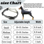 PUROAYET reflective nylon collar with stainless steel chain