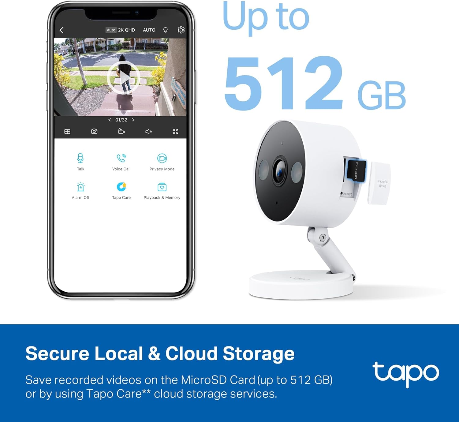Tapo 2K+ Indoor/Outdoor Wired Security Camera - 2024 PCMag Editors' Choice, Person/Pet/Vehicle Detection, Baby Monitoring, Color Night Vision, Subscription-Free Local Storage or Optional Cloud, C120 - Image 3