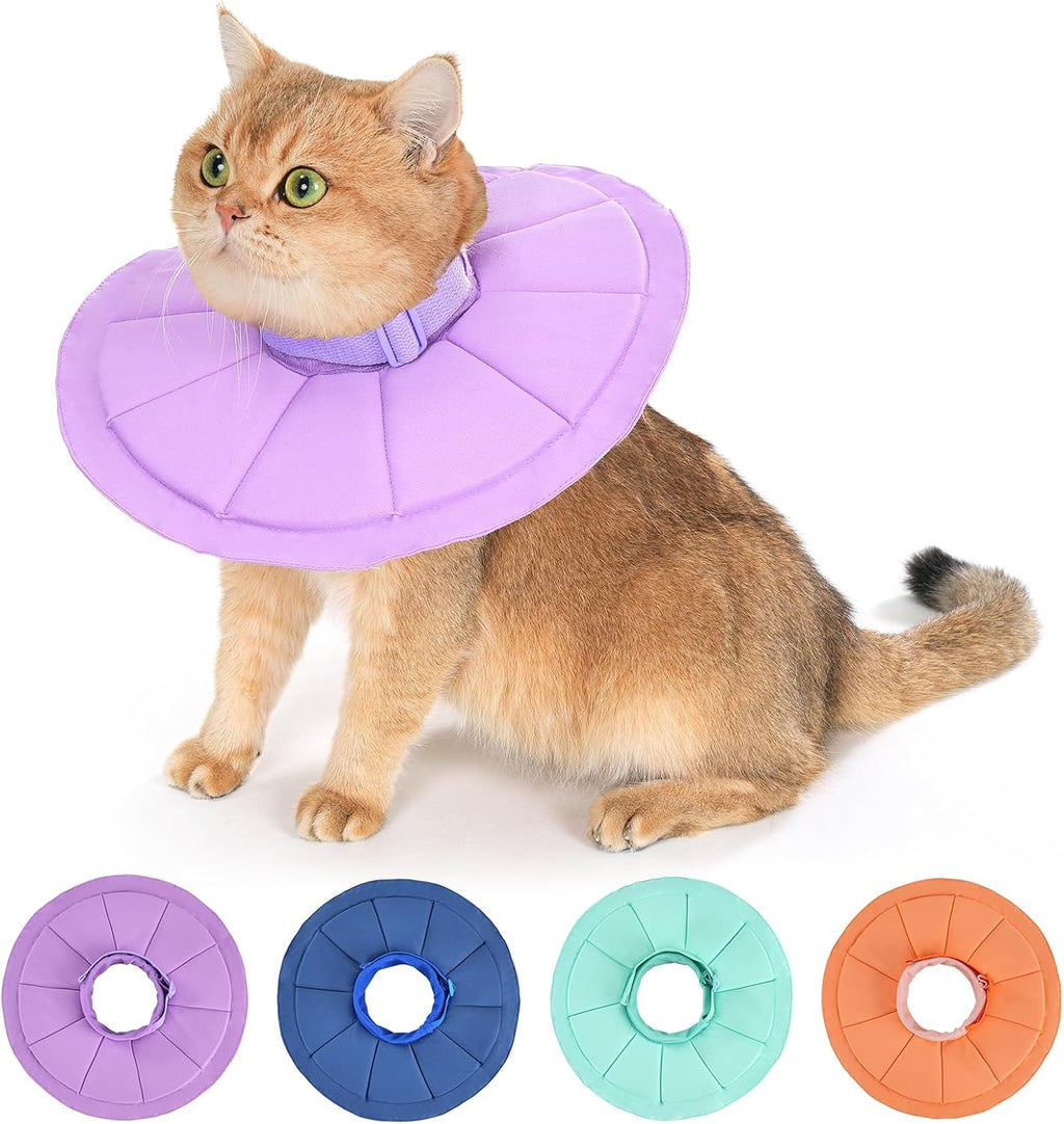 Avont Adjustable Cat Recovery Collar, Soft Lightweight Water Resistant Donut Cone for Cats After Surgery, Anti-Lick Protective E-Collar for Healing -Mint(M) - Image 9