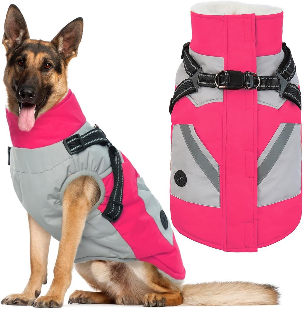 IECOii dog coat back pockets and zipper closure detail