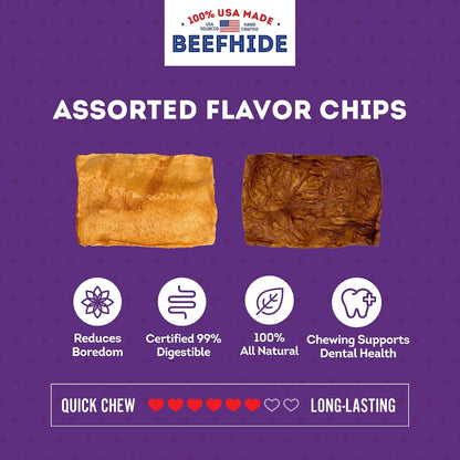 An authentic bag of Treatly beefhide chips imported from the United States for Indian pet care