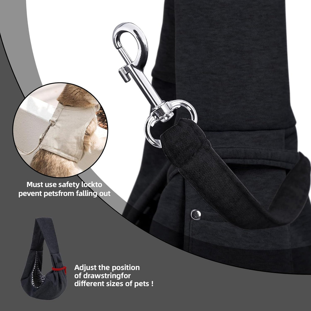 Reversible interior pattern of Arzqut black dog sling