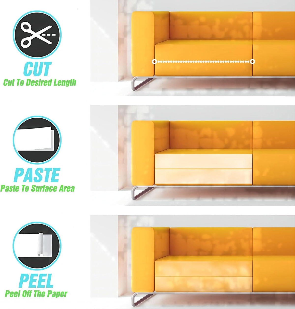 Pet and child safe double sided adhesive roll packaging back