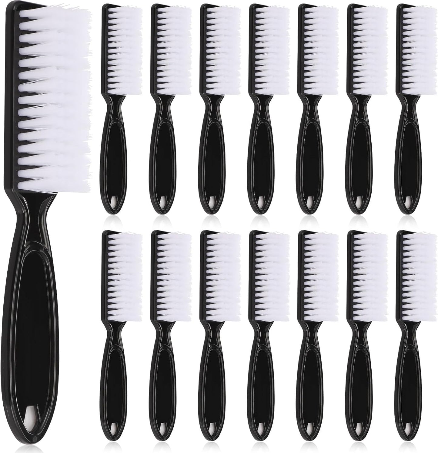 Patelai 15 pieces nail brush handle grip front view showing the sleek black plastic design.