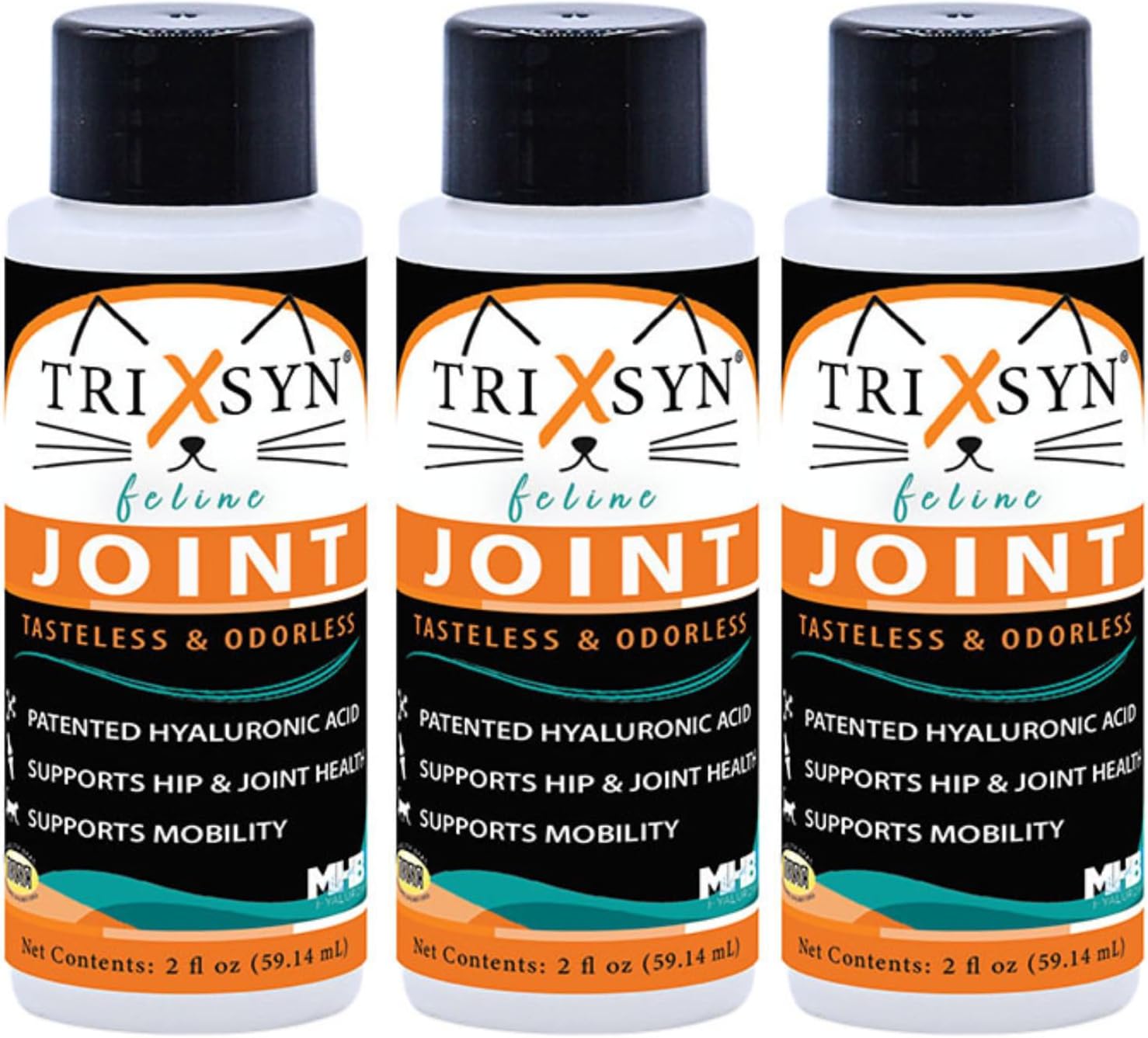 Trixsyn Feline supplement for cat joint mobility side view