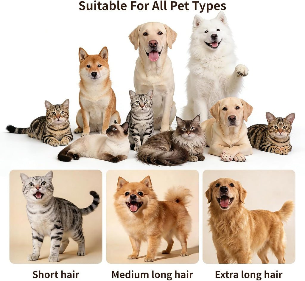 Dog Grooming Vacuum, 13000Pa Powerful with 1.5L Cup 6 in 1 Pet Electric Grooming Vacuum for with Hair Clipper & Shedding Brush, Low Noise, 3 Suction Levels for Thick Hair Cats & Dogs - Image 9
