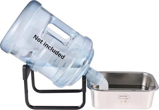 PEDAY automatic dog waterer front view stainless steel gravity bowl for large dogs