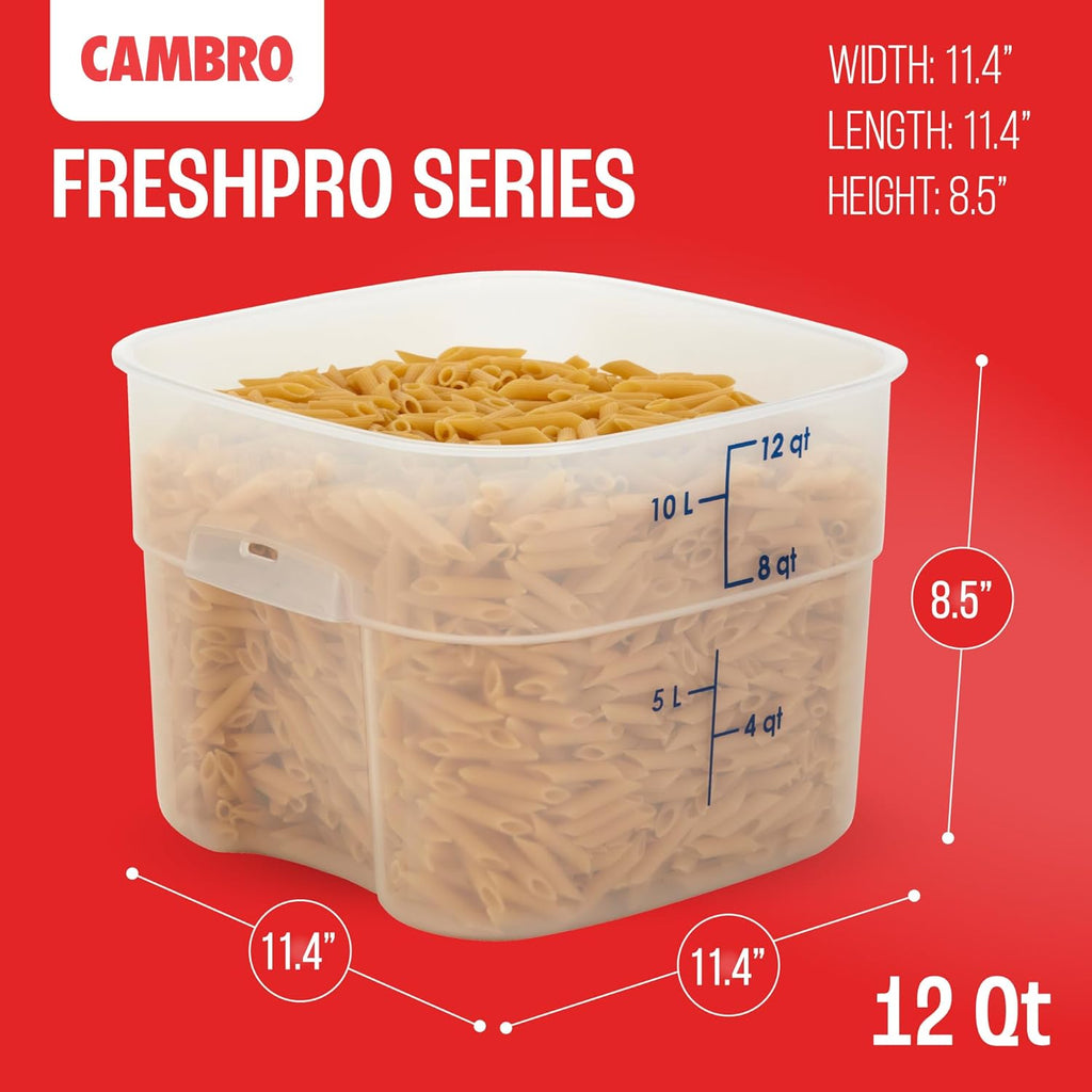 Close up of molded recessed handles on Cambro storage container