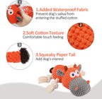 Iokheira stuffed animal toy for large aggressive chewers with crinkle paper details