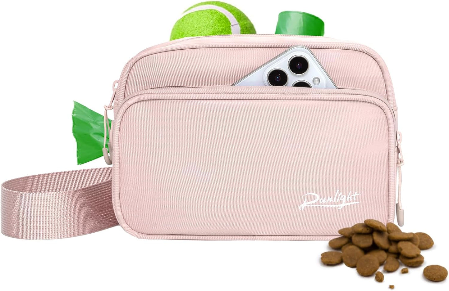 Runlight Dog Training Treat Pouch Fanny Pack,Dog Waist Belt,Dogs Walking Bag Crossbody with Poop Bags,Puppy Treat Bag Training Pouch (Black) - Image 9