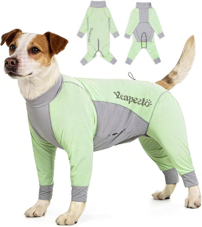 Dog Sun Protection Cooling Suit UPF 50+, Quick-Dry Breathable Jumpsuit for Large & Medium Dogs, Outdoor Dirt-Resistant Shedding Control Pet Apparel (Ice Blue, 4X-Large) - Image 13
