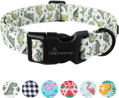 Aring Pet dinosaur dog collar front view