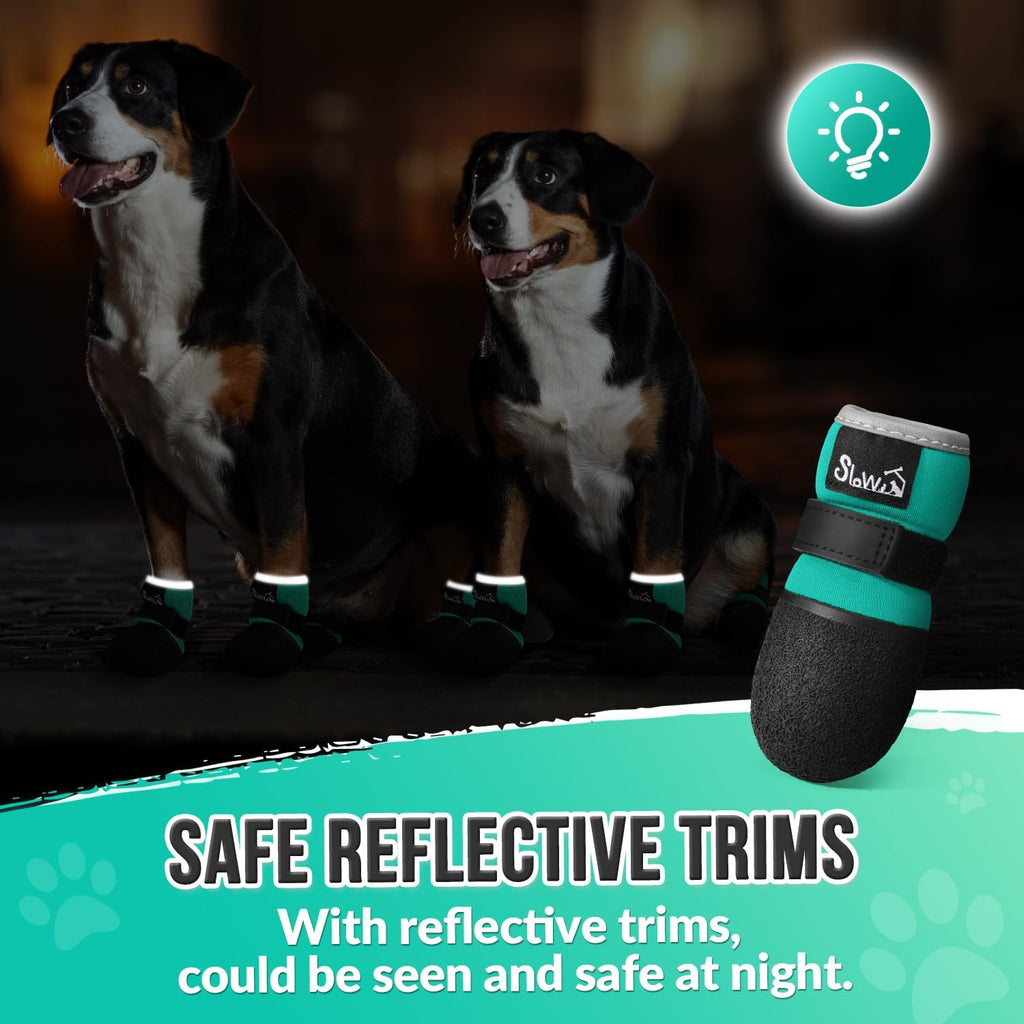 SlowTon dog booties showing breathable mesh material