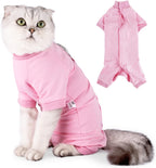 LIANZIMAU Cat Surgical Recovery Suit Professional for Male Female Dog Abdominal Wounds Cone E-Collar Alternative Anti-Licking Pet Surgical Recovery Pajama Suit Soft Fabric Onesie for Cats - Image 9
