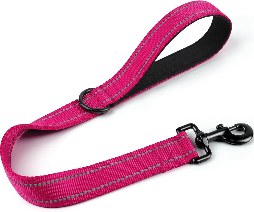 Joytale Strong Short Dog Leash 18 Inch, 1.2 Inch Wide, Heavy Duty, Padded Handle for Traffic Control, Reflective Leash for Medium and Large Dogs Walking Training, Black - Image 13