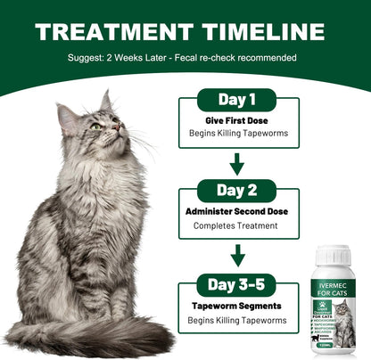Cat Dewormer Liquid,Dewormer for Cats Broad Spectrum for Tapeworms, Roundworms & Hookworms, Promotes Digestive Comfort & Daily Balance - Image 10