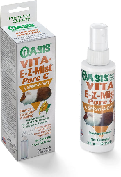 Oasis Guinea Pig Pure C Vita E-Z Mist Supplement front view premium small pet multivitamin spray
