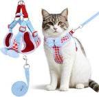 Cat Harness and Leash Set for Walking Escape Proof, Adjustable Kitten Harness Breathable Mesh with Reflective Strips Harness with Flower for Kitty Puppy Bunny - Image 10