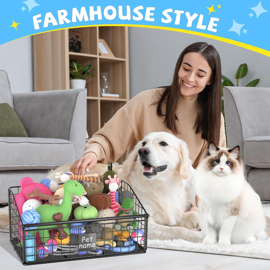 Kaiferty medium toy box for dogs in living room setting