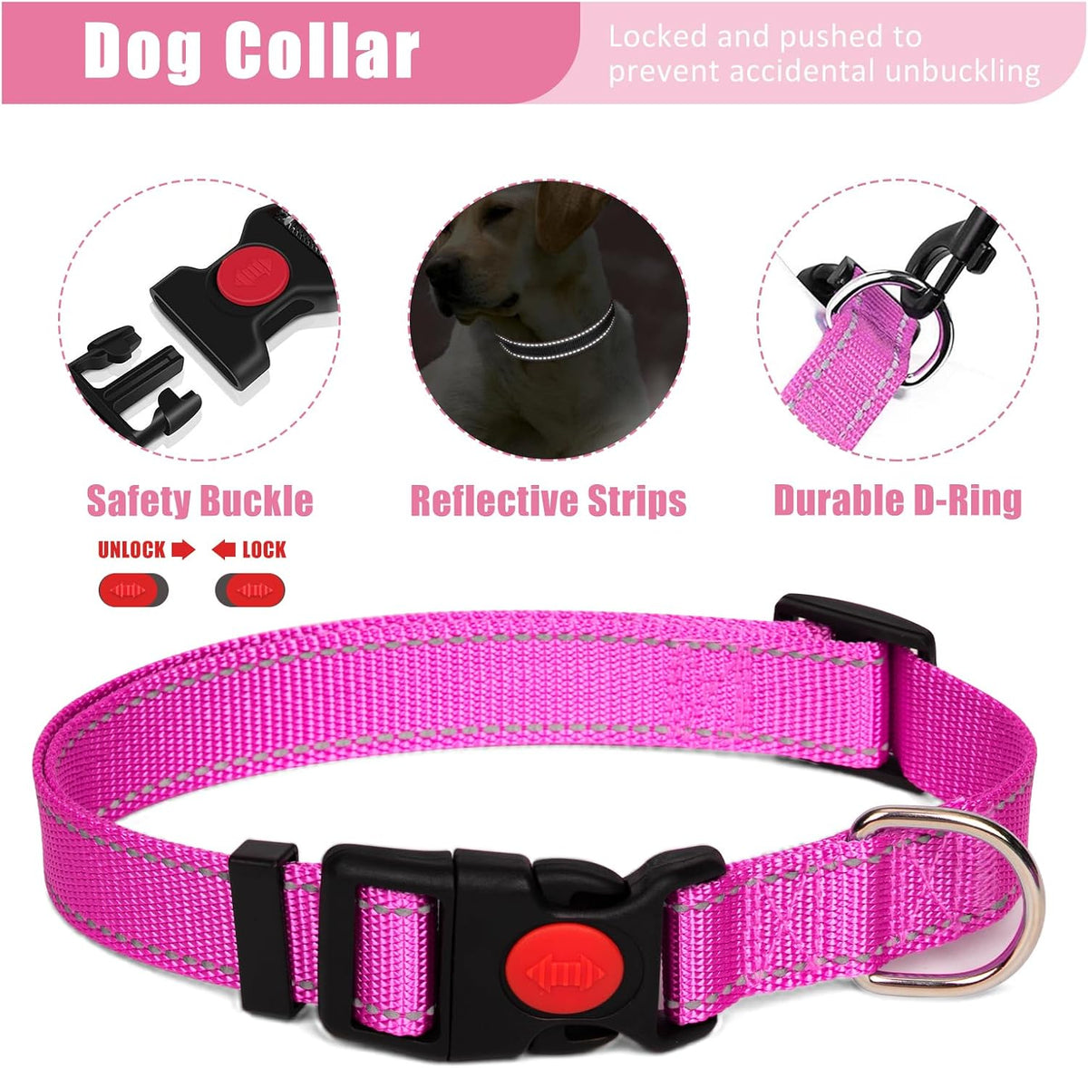 Medium dog wearing pink Yxfdoyt harness