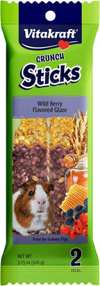 Vitakraft Guinea Pig Fruit & Honey Treat Sticks 2 Pack, 3.5 Ounce, Enriched Snack with Wooden Chew Core for Dental Health - Image 12
