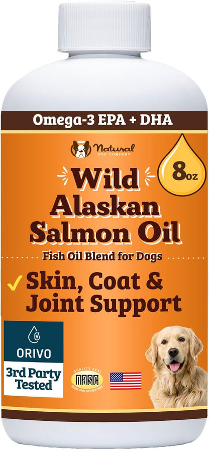 Natural Dog Company Wild Alaskan Salmon Oil for Dogs - Omega 3 Fish Oil Supplement with EPA & DHA for Skin, Coat, Itch Relief, Joints, Heart & Immune Support, Liquid Food Topper, 16 oz - Image 11