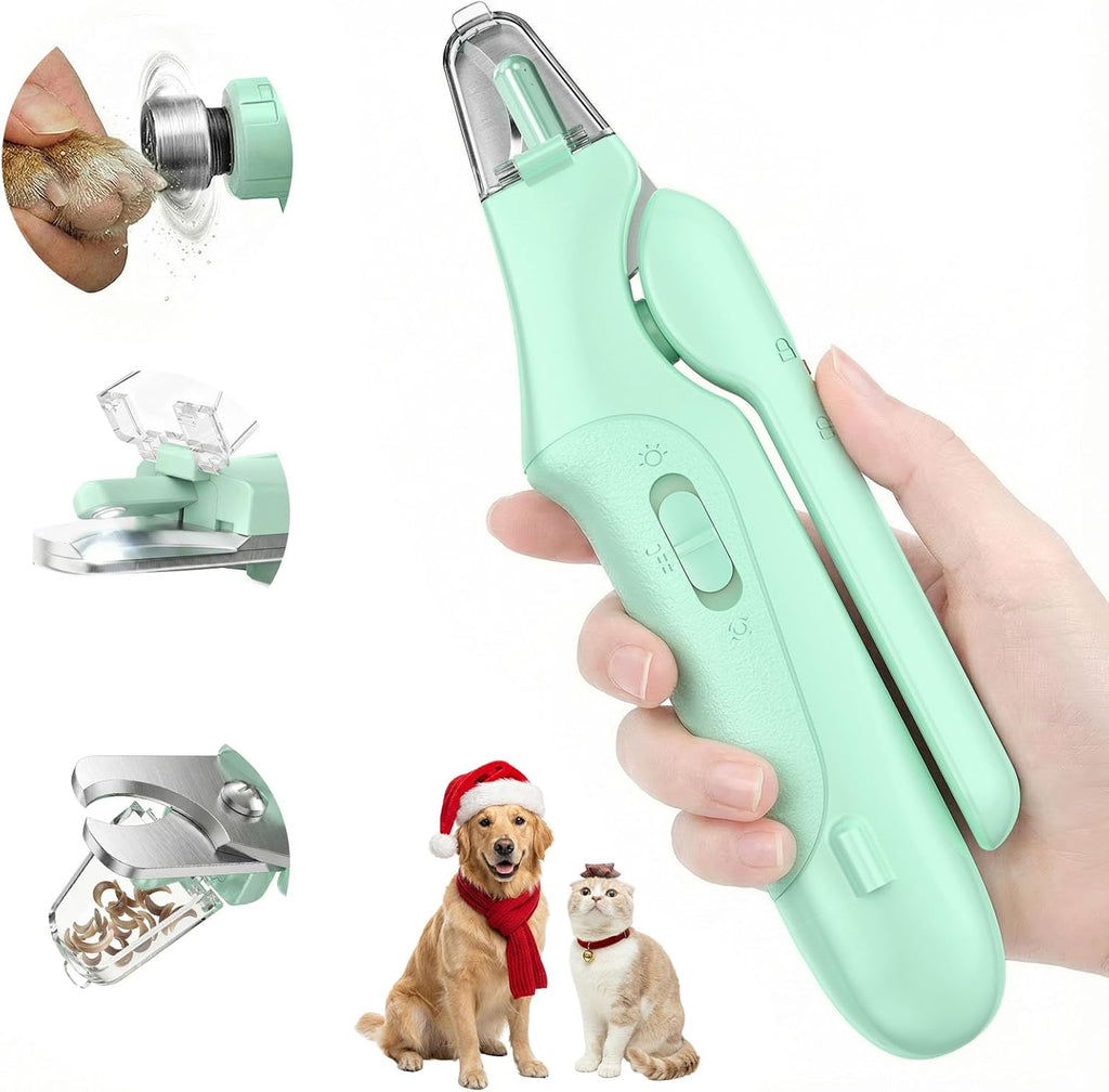 2-in-1 Dog & Cat Nail Clippers and Grinder with Catcher & 2 LED Lights - Image 12